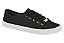 Tenis Moleca Casual Com Cadarço Preto - Imagem 1