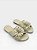 Slide Af Dourada Com Flor Aplicada Metalizada Off White - Imagem 1