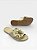 Slide Af Dourada Com Flor Aplicada Metalizada Ouro Light - Imagem 3