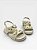 Papete Feminina Af Com Tachas E Pedrarias Off White - Imagem 1