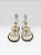 Sandália Rasteira Feminina Com Pedras E Tiras Off White/Champanhe - Imagem 3