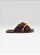 Sandália Slide Feminina Com Fivela Decorativa  Marrom - Imagem 5
