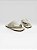 Rasteira Feminina Casual Com Detalhe Metalizado Off White/Bege - Imagem 1