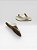 Rasteira Feminina Casual Com Detalhe Metalizado Off White/Bege - Imagem 2