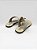 Rasteira Feminina Casual Com Detalhe Metalizado Off White/Bege - Imagem 3