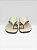 Rasteira Feminina Casual Com Detalhe Metalizado Off White/Bege - Imagem 4