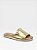 Chinelo Feminino Slide Moleca Calce Facil Metalizado Dourado - Imagem 1