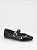 Sapatilha Feminina Moleca Com Tachas Prata Tira Com Fivela Preto - Imagem 1