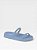 Papete Moleca Flat Tiras Com Strass Calce Facil Azul Jeans - Imagem 1
