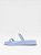 Papete Moleca Flat Tiras Com Strass Calce Facil Azul Jeans - Imagem 4
