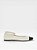 Sapatilha Feminina Moleca Boneca Fivela Bico Redondo Verniz Branco Off/Preto - Imagem 2