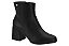 Bota Moleca Com Ziper Cano Curto Com Salto Bloco Preto - Imagem 1