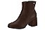 Bota Moleca Com Ziper Cano Curto Com Salto Bloco Cafe - Imagem 3