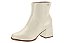 Bota Moleca Com Ziper Cano Curto Com Salto Bloco Branco Off - Imagem 3