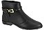 Bota Moleca Cano Curto Fivela Dourada Detalhes Em Tiras Napa Gales /Preto - Imagem 1