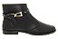Bota Moleca Cano Curto Fivela Dourada Detalhes Em Tiras Napa Gales /Preto - Imagem 3