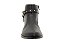 Bota Moleca Cano Curto Fivela Dourada Detalhes Em Tiras Napa Gales /Preto - Imagem 4