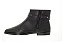 Bota Moleca Cano Curto Fivela Dourada Detalhes Em Tiras Napa Gales /Preto - Imagem 5