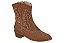 Bota Moleca Country Cano Curto Com Bordado Salto Bloco Avela - Imagem 1