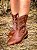 Bota Moleca Country Cano Curto Com Bordado Salto Bloco Avela - Imagem 5