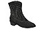 Bota Moleca Country Cano Curto Com Bordado Salto Bloco Preto - Imagem 1