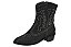 Bota Moleca Country Cano Curto Com Bordado Salto Bloco Preto - Imagem 2