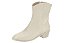 Bota Moleca Country Cano Curto Com Bordado Salto Bloco Branco Off - Imagem 2