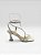 Sandália Salto Taça Com Strass Off White - Imagem 5