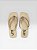 Chinelo Com Bico Quadrado E Pedras Bege/Mt39 - Imagem 1