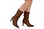 Bota Feminina Vizzano Cano Médio Com Salto Fino E Efeito Slouchy  Camel - Imagem 2