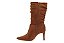 Bota Feminina Vizzano Cano Médio Com Salto Fino E Efeito Slouchy  Camel - Imagem 5