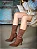 Bota Feminina Vizzano Cano Médio Com Salto Fino E Efeito Slouchy Camel - Imagem 2