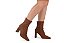 Bota Vizzano Cano Curto Caramelo Com Salto Bloco Alto E Design Minimalista Camel - Imagem 2