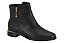 Bota Vizzano Cano Curto Com Zíper Dourado E Salto Baixo Preto - Imagem 1
