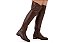 Bota Vizzano Over The Knee Feminina Com Fivela Decorativa E Salto Baixo Cafe - Imagem 2