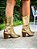 Bota Moleca Cano Médio Salto Bloco Bico Fino com Detalhe Metalizada Dourado - Imagem 2