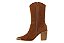 Bota Moleca Country Cano Médio Caramelo Com Franjas E Salto Bloco Camel - Imagem 4