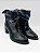 Bota Cano Curto Salto Bloco Confortável  Preto - Imagem 1