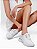 Tênis Casual Feminino Detalhe Metalizado Branco/Ouro - Imagem 3