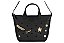 Bolsa Moleca Estilo Tote Com Alça Removível E Enfeites Personalizados Preto - Imagem 1