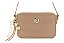 Bolsa Feminina Moleca Transversal Com Pingentes Decorativos Dourados Nude - Imagem 1