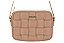 Bolsa Feminina Moleca Transversal Com Trama Geométrica E Design Moderno Nude - Imagem 1