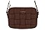Bolsa Feminina Moleca Transversal Com Trama Geométrica E Design Moderno Chocolate - Imagem 1