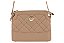 Bolsa Feminina Moleca Transversal Matelassê Com Detalhe Metalizado E Design Elegante Nude - Imagem 1