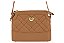 Bolsa Feminina Moleca Transversal Matelassê Com Detalhe Metalizado E Design Elegante Camel - Imagem 1