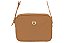 Bolsa Feminina Moleca Transversal Casual Com Design Minimalista E Logo Metalizado Camel - Imagem 1