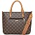 Bolsa Rafitthy Texturizada Com Monograma E Alça Dupla Dark Cacau/ Caramelo - Imagem 3