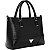 Bolsa Feminina Rafitty Com Textura Croco E Divisória Preto Indiana - Imagem 3