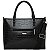 Bolsa Feminina Rafitty Com Textura Croco E Divisória Preto Indiana - Imagem 4