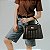 Bolsa Rafitthy Feminina Matelassê Com Logo Dourado E Alça De Corrente Preto - Imagem 2